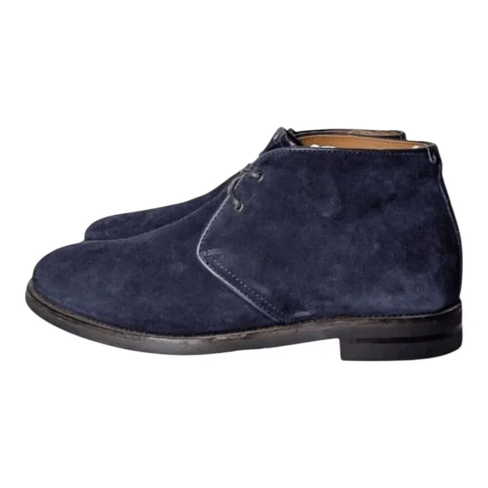 AQUATALIA Carlos Navy Suede Lace-Up Chukka Boot Size 10.5M